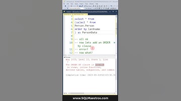 Thumbnail of ORDER BY with TOP 100 PERCENT