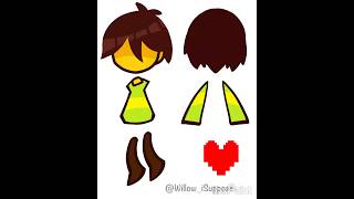 Kris paper doll template I made ❤️#krisdeltarune #deltarune #artfight paperdoll #speedpaint