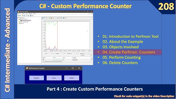 C# Performance Counter | Part 4 - Create Custom Perfmon Counters | C# Advanced #208