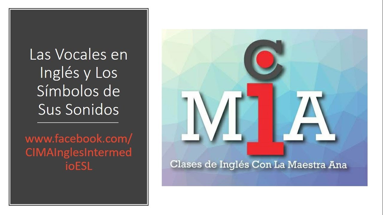 Las Vocales en inglés y sus símbolos y sonidos cimatech