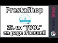 Tuto prestashop 8  tool en page daccueil p 25