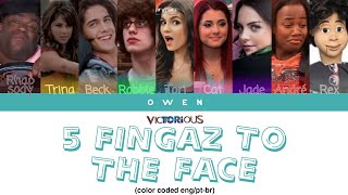 Victorious Cast '5 Fingaz to the Face' Color Coded Lyrics (ENG\/PTBR)