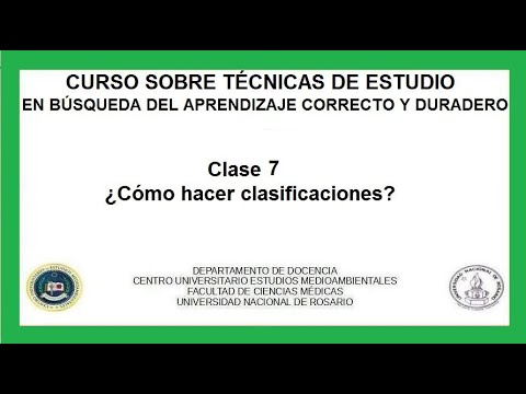 Curso sobre técnicas de estudio. Clase 7 de 8.