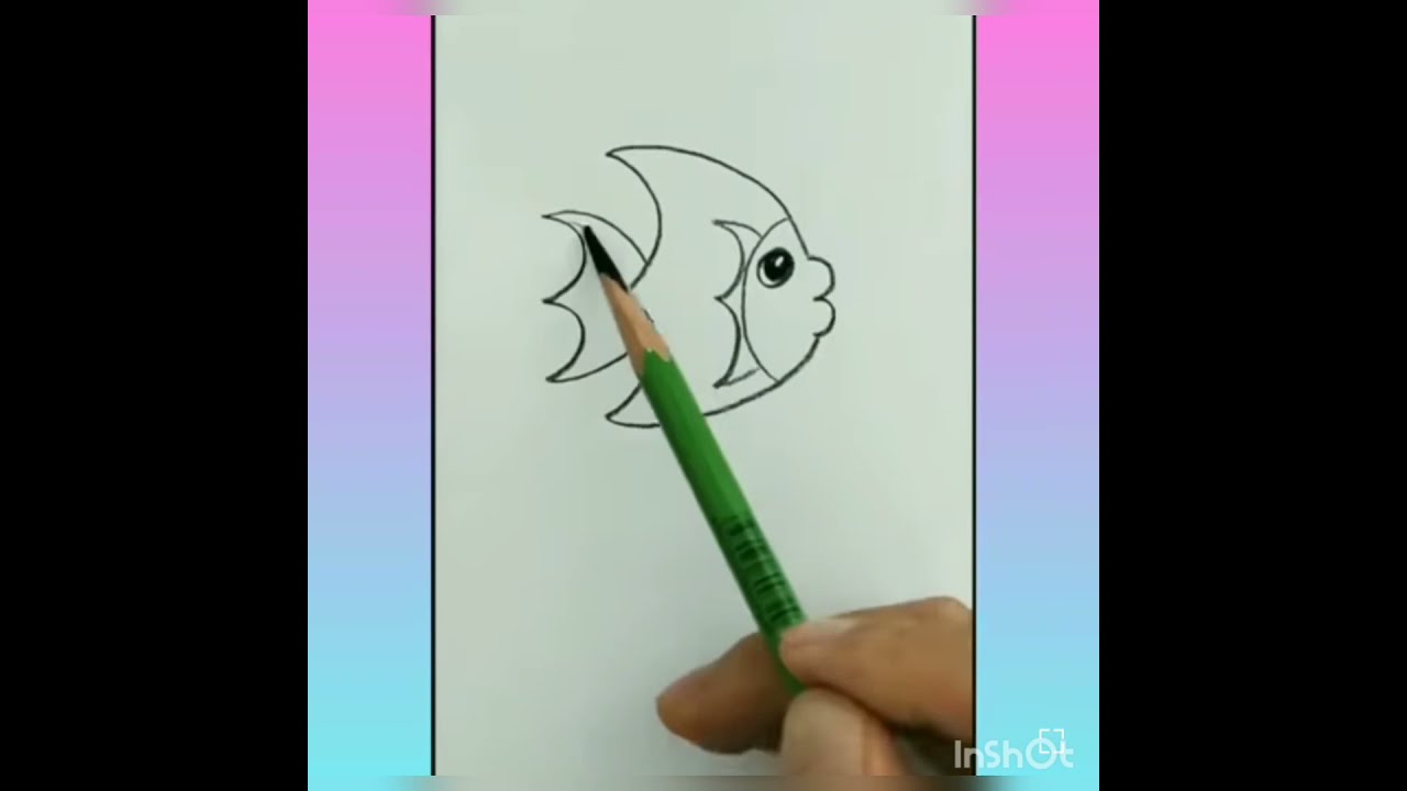 How to draw a Cute Fish with Letters 🥰🥰🤩
