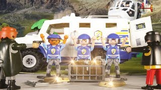 👮ÜBERFALL AUF GELDTRANSPORTER Polizeieinsatz SEK Hubschrauber-Matz der Meisterdetektiv PLAYMOBIL screenshot 4