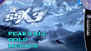 SSX 3 Peak 2 All Race & Freestyle Gold Medals Walkthrough Guide Longplay (No Commentary)