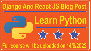 Django And React JS Blog  - Trailer