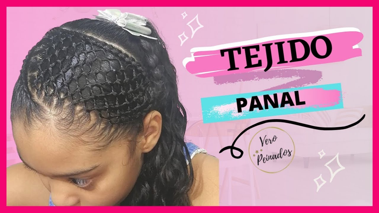 ✅  PEINADO: para niña  con TEJIDO PANAL🐝 paso a paso | malla panal