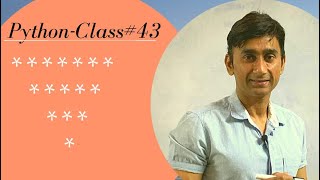REVERSE PYRAMID IN PYTHON | PATTERN PROGRAM IN PYTHON | IN HINDI | RAJU SIR KI PATHSHAALA | class 42