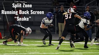 Split Zone Running Back Screens | The “Snake” Screen Explained