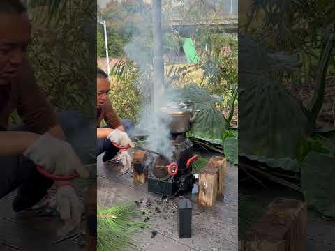 Burn Pine Needles Turn Smoke Into Fire Outdoorstove Fire Woodburningstove 