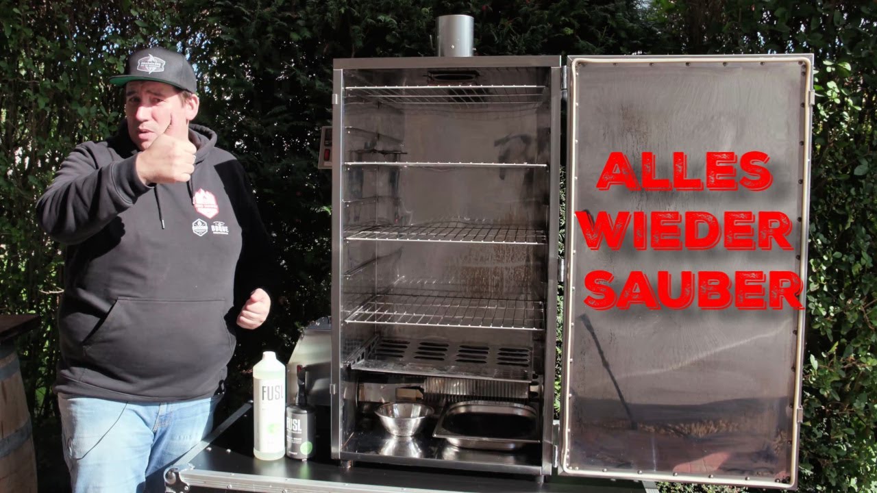 Wie bekomme ich Räucherschrank und Grills wieder sauber ?