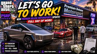 🥇 GTA 5 MODS LET'S GO TO WORK | NEW PREMIUM DELUXE MOTORSPORTS UPDATE! FULL DAY OF WORK
