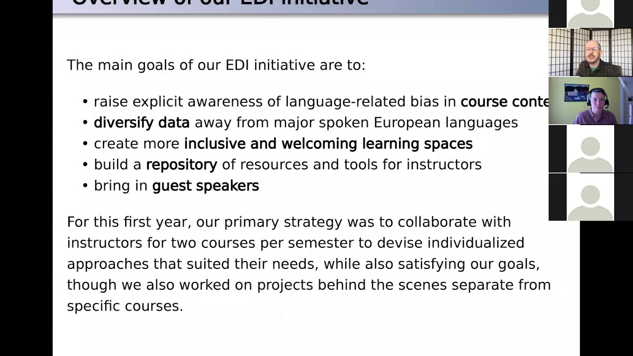 Methods for increasing equity, diversity, and inclusion in linguistics pedagogy