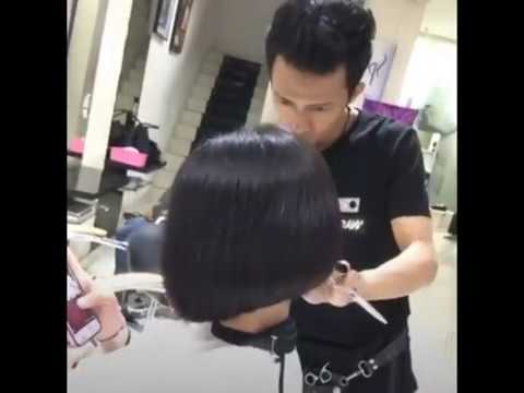 LIVE HAIRCUT  BOB  TO VERY SHORT BOB  Potong  Rambut  Bob  ke 