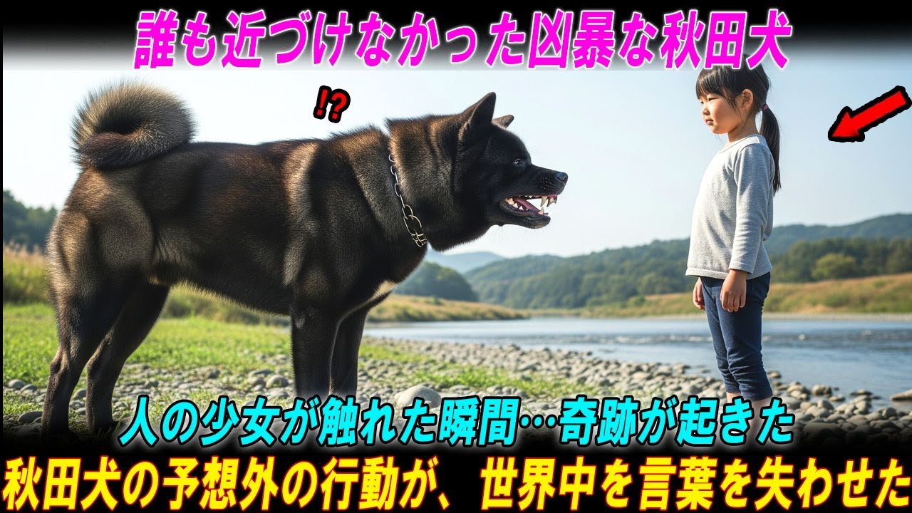 誰も手出しできなかった凶暴な秋田犬――しかし、一人の小さな少女がすべてを変えた…【奇跡の実話】 #海外の感動話  #秋田犬 #海外の反応  #海外の話