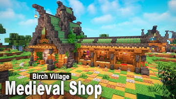 Minecraft: How to build a MEDIEVAL SHOP | Village Tutorial
