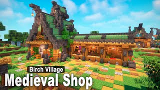 Minecraft: How to build a MEDIEVAL SHOP | Village Tutorial