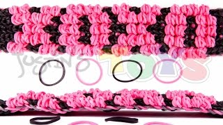 How to Make a Rainbow Loom Puffy Name Bracelet Tutorial - XOXO