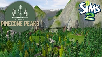 🌲 Pinecone Peaks Tour 🌲 || Sims 2 Custom Vacation Destination || Guided Build and Decor Tour