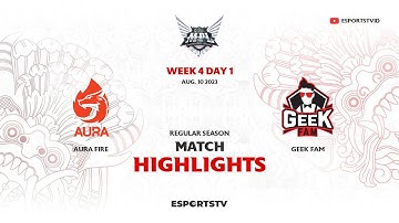 Aura Fire vs Geek Fam HIGHLIGHTS MPL ID S12 | GEEK vs AURA