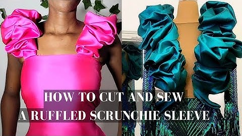How To Cut and Sew Ruffled Scrunchie sleeves |Beginner Friendly