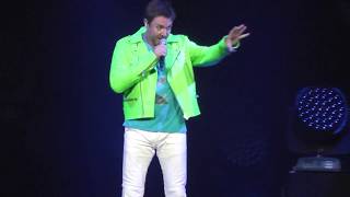 Simon Le Bon addresses the crowd in Edmonton, CANADA July 10, 2017