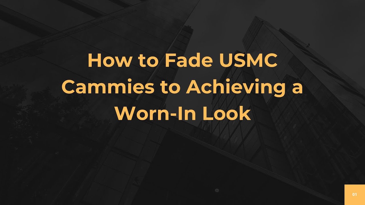How to Fade USMC Cammies to Achieving a Worn-In Look