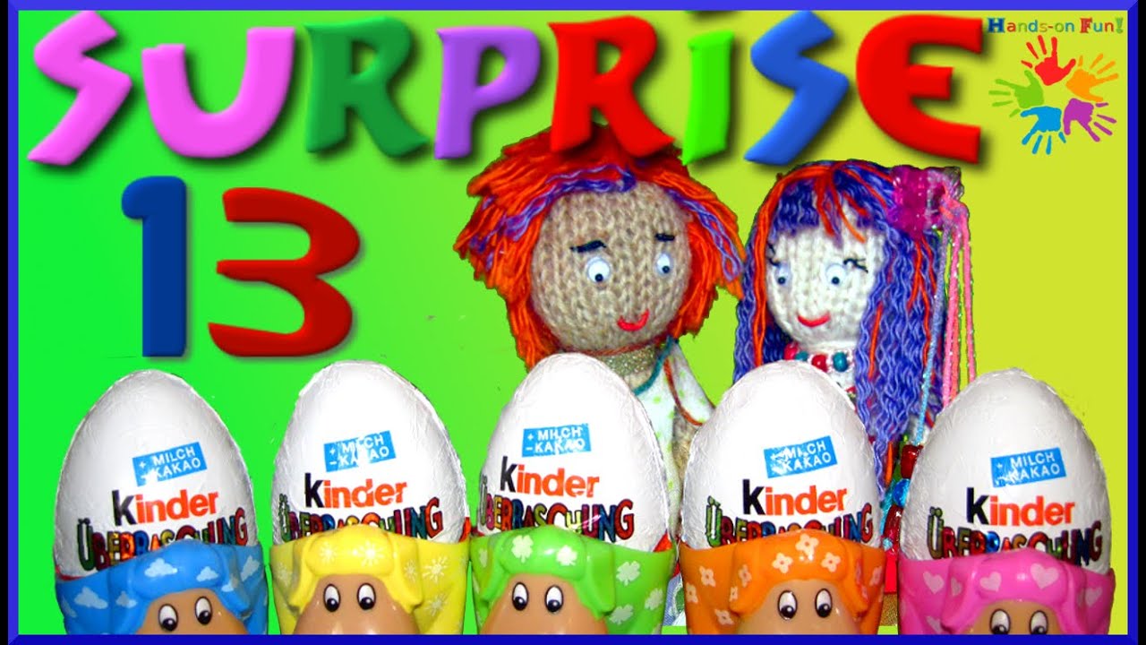 13 Kinder Surprise Eggs SPONGEBOB BATMAN POLLY Magic Kinder 13 kinder surprise eggs spongebob batman polly magic kinder