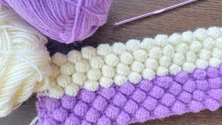 Hermoso punto burbuja en crochet paso a paso especial para gorros mantas y muchos proyectos más 😍 screenshot 4