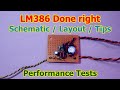 Make the PERFECT LM386 audio amplifier?
