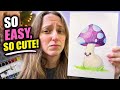 Cute Easy Watercolor Mushroom Painting Tutorial for Beginners