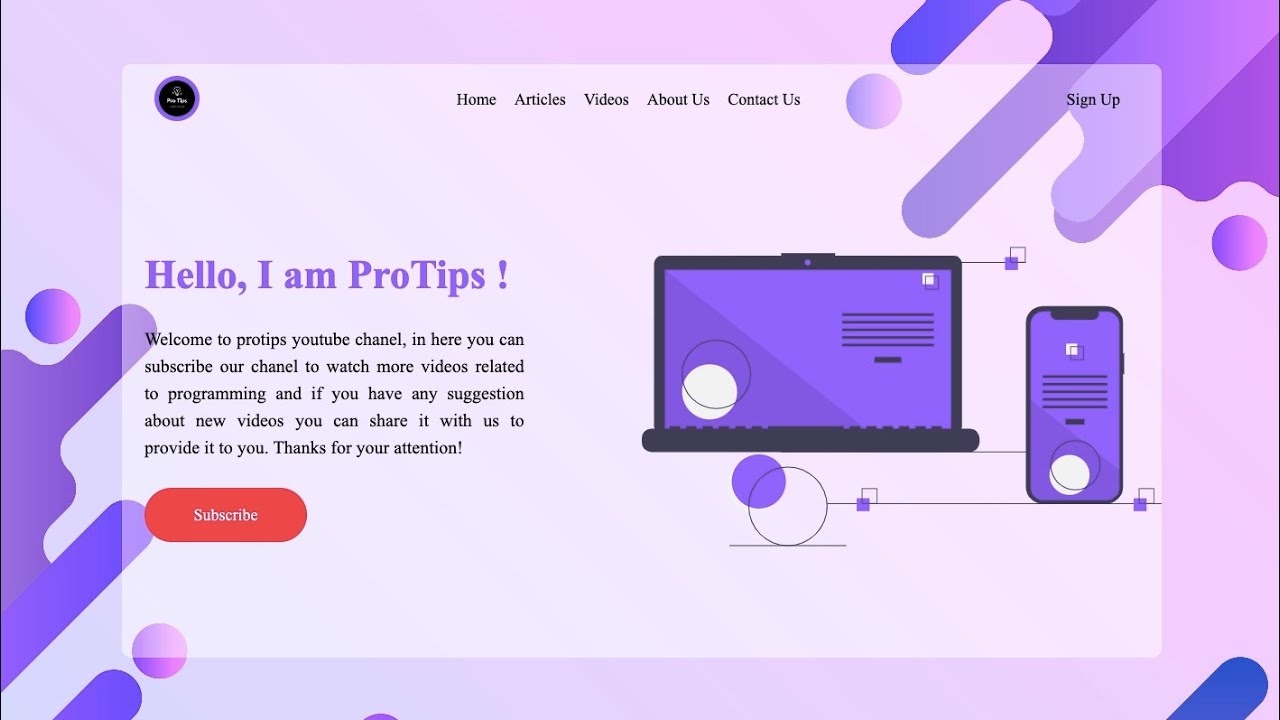How to create simple beautiful website abstract using HTML and CSS ...