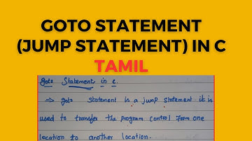 #Class26 : goto statement in c | jump statement in c | goto statement syntax and example program
