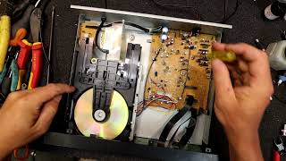 cd player repair part 2. setting focus and tracking adjustments