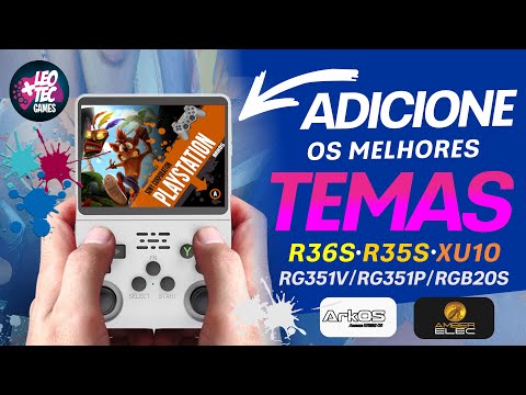 Com esses 🎨TEMAS seu 🕹️GAME portátil vai FICAR em outro NÍVEL R36S/R35S/XU10/RG351V/RG351P/RGB20S