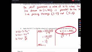 AP Calculus AB Mean Value Theorem v2