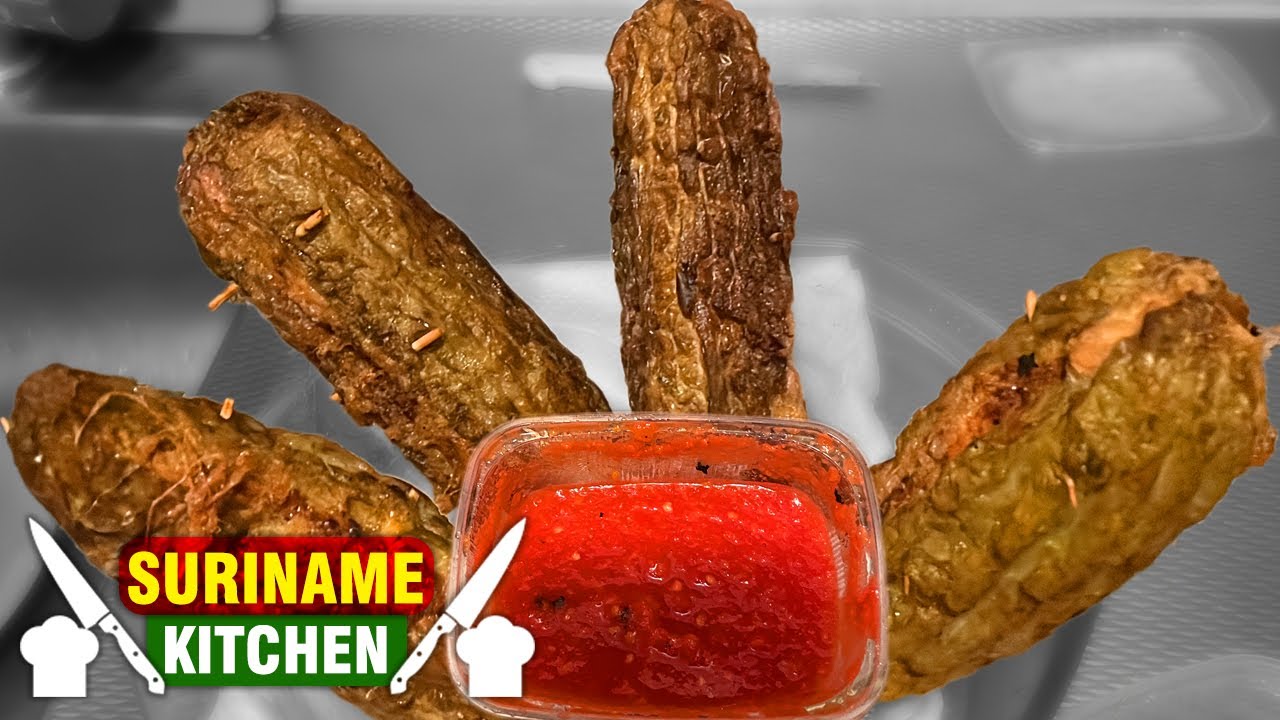 Kalauji (Gevulde Sopropo Met Warme Vis) - Bittermeloen Gevuld Met Droge Vis