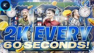 OMG 2K EVERY 60 SECONDS FIFA 23 BEST TRADING METHOD (FIFA 23 SNIPING FILTERS & FLIPPING)