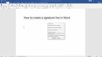 How to create a signature line in word