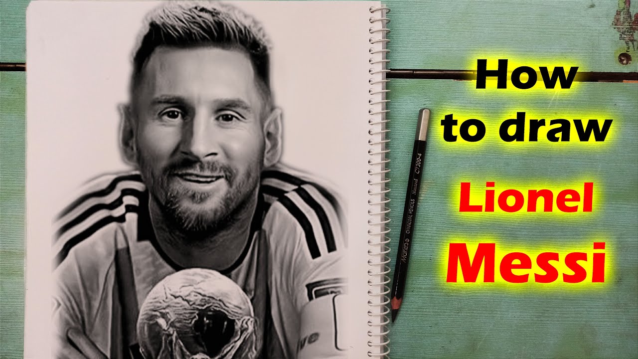 How to draw Lionel Messi,s face /with training and explanation - YouTube