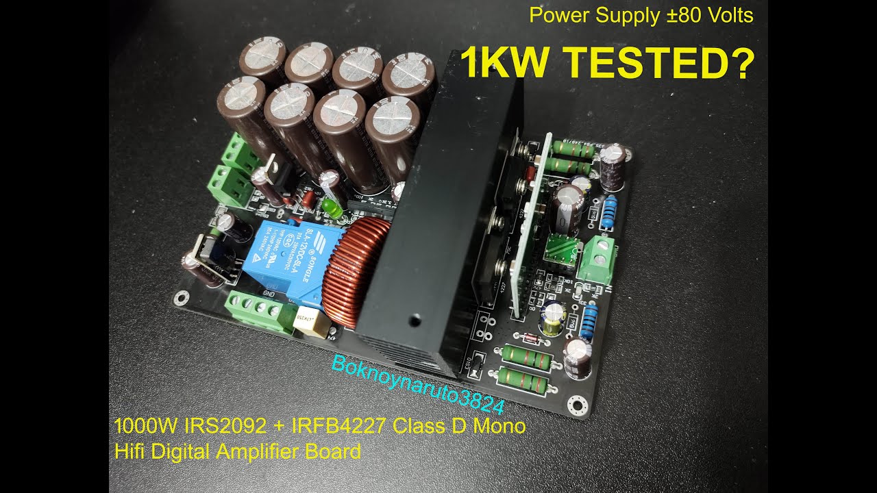1000W IRS2092 + IRFB4227 Class D Mono Hifi Digital Amplifier Board Tested