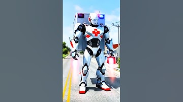 Truk ajaib jadi robot ambulance🔥#shorts