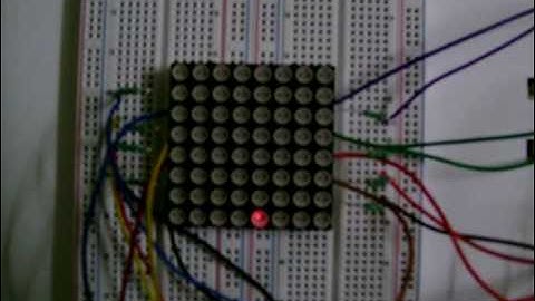 8x8 LED Matrix on 8051 Develodment Board