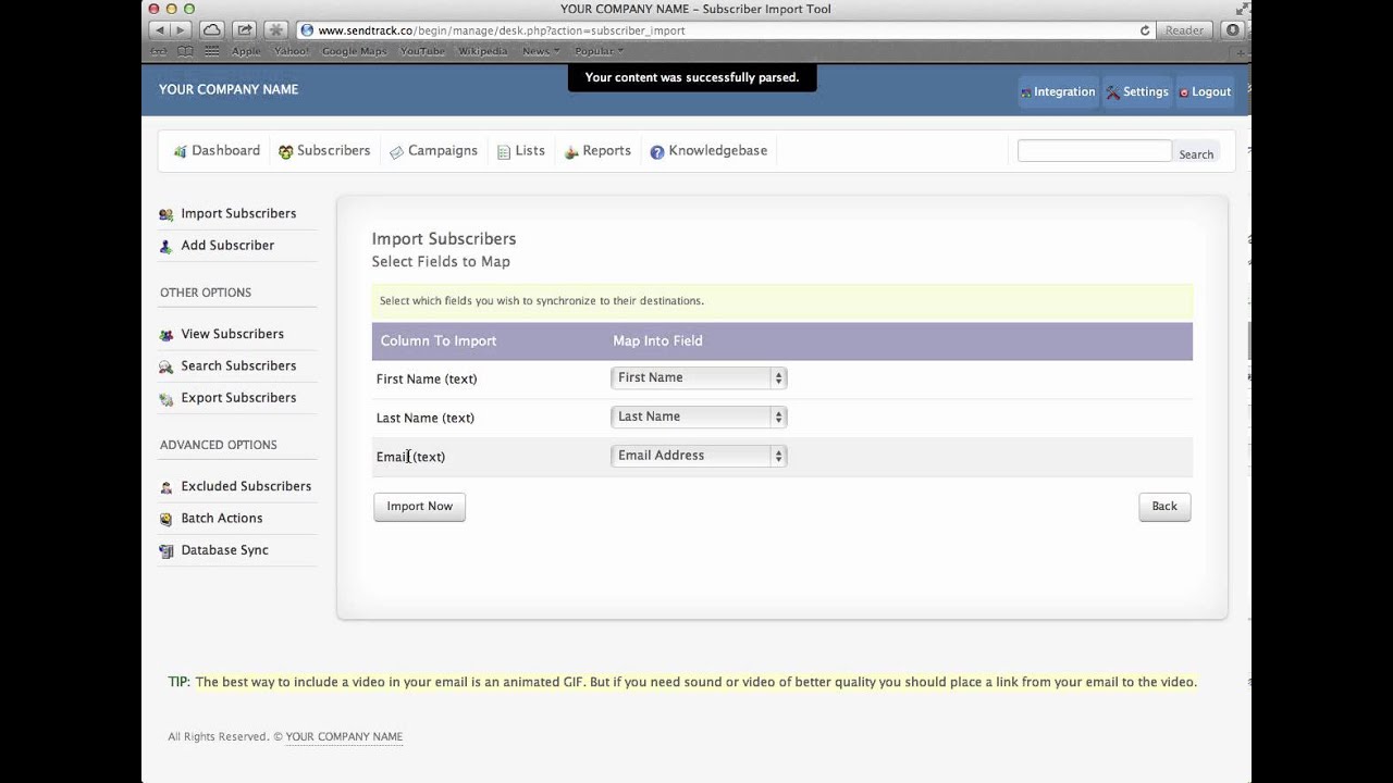 How to import subscribers into a mailing list?