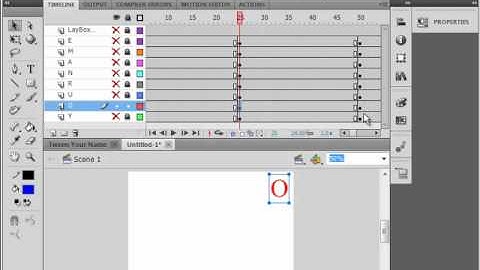 Flash CS5 Tutorial 27 Tween Your Name.avi