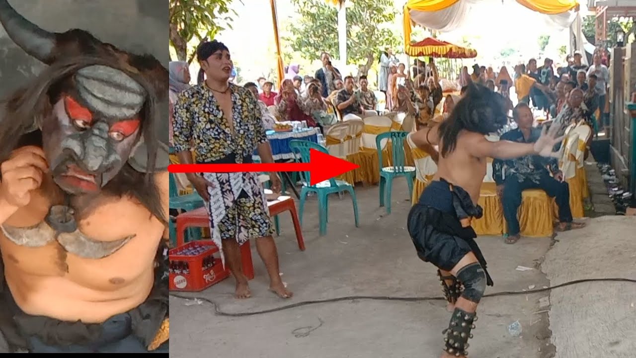 kebo marcuet turun panggung mencari mangsa fuul saweran obrak obrik penonton ketoprak Wahyu manggolo