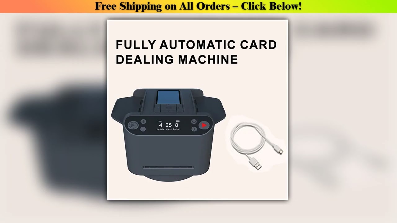 2 in 1 Fully Automatic Card Shuffler Dealer Machine 360 Rotating Playing Cards Dispenser Electric