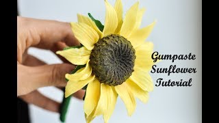 Gumpaste Sunflower Tutorial.Подсолнух из мастики. Sugar Flowers. Fondant Flowers.