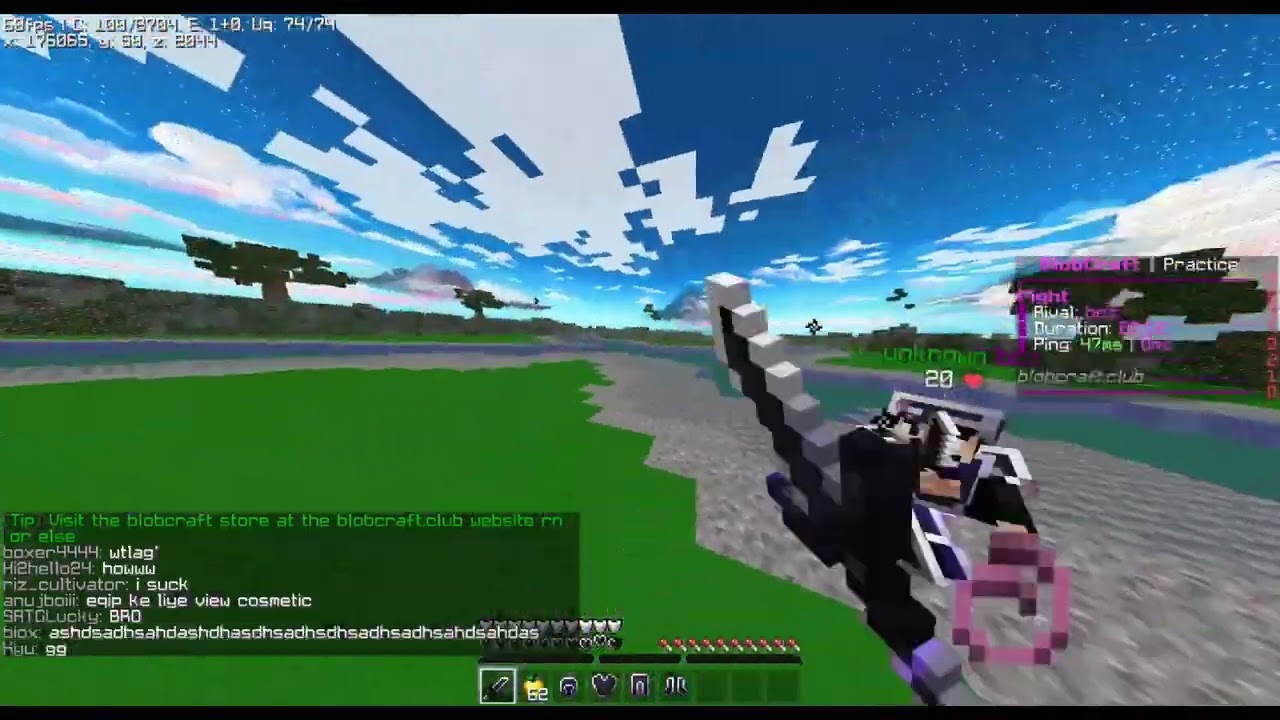 1v1ing the Hacker Bot in Blobcraft - Minecraft 1.8